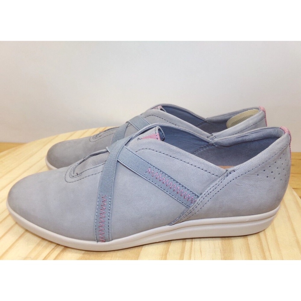 Clarks Tamzen Slip On Shoes Womens Gray Size‎ 9.5 M Comfort Shoes Nubuck Leather